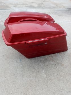 Harley Davidson OEM 2013 Orange Saddlebags