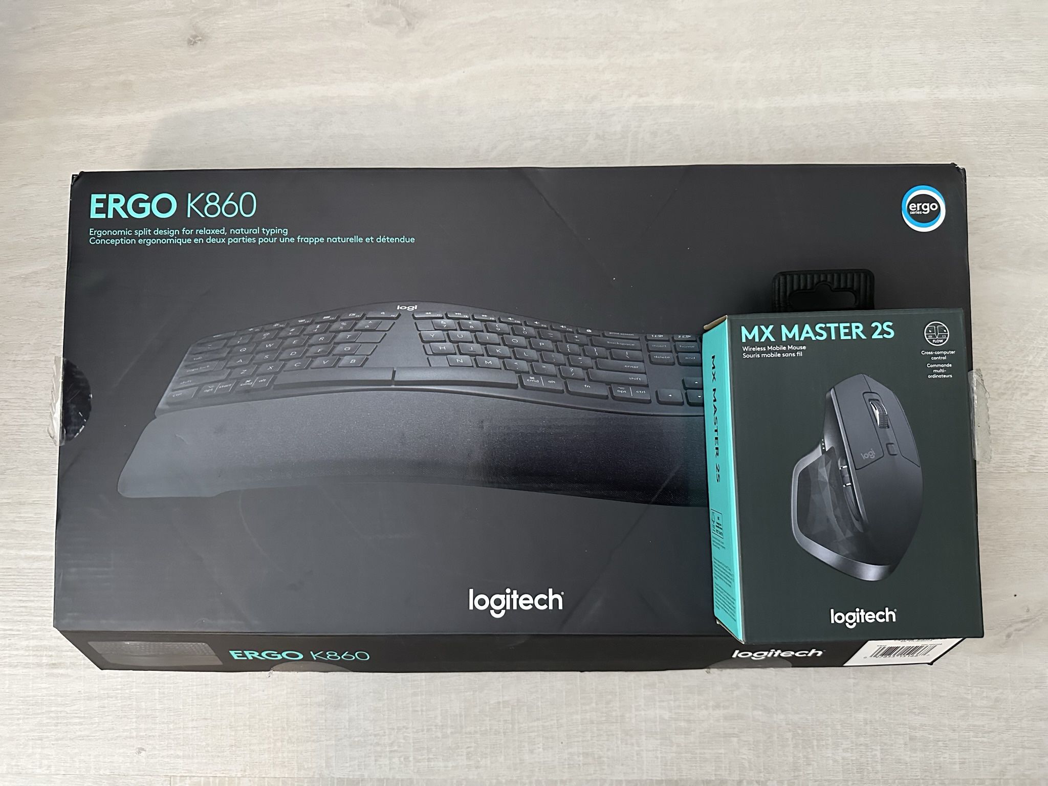 Logitech Ergo K860 And MX Master 2S Keyboard And Mouse Combo