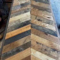 Rustic Pallet Dining Table with  glass top