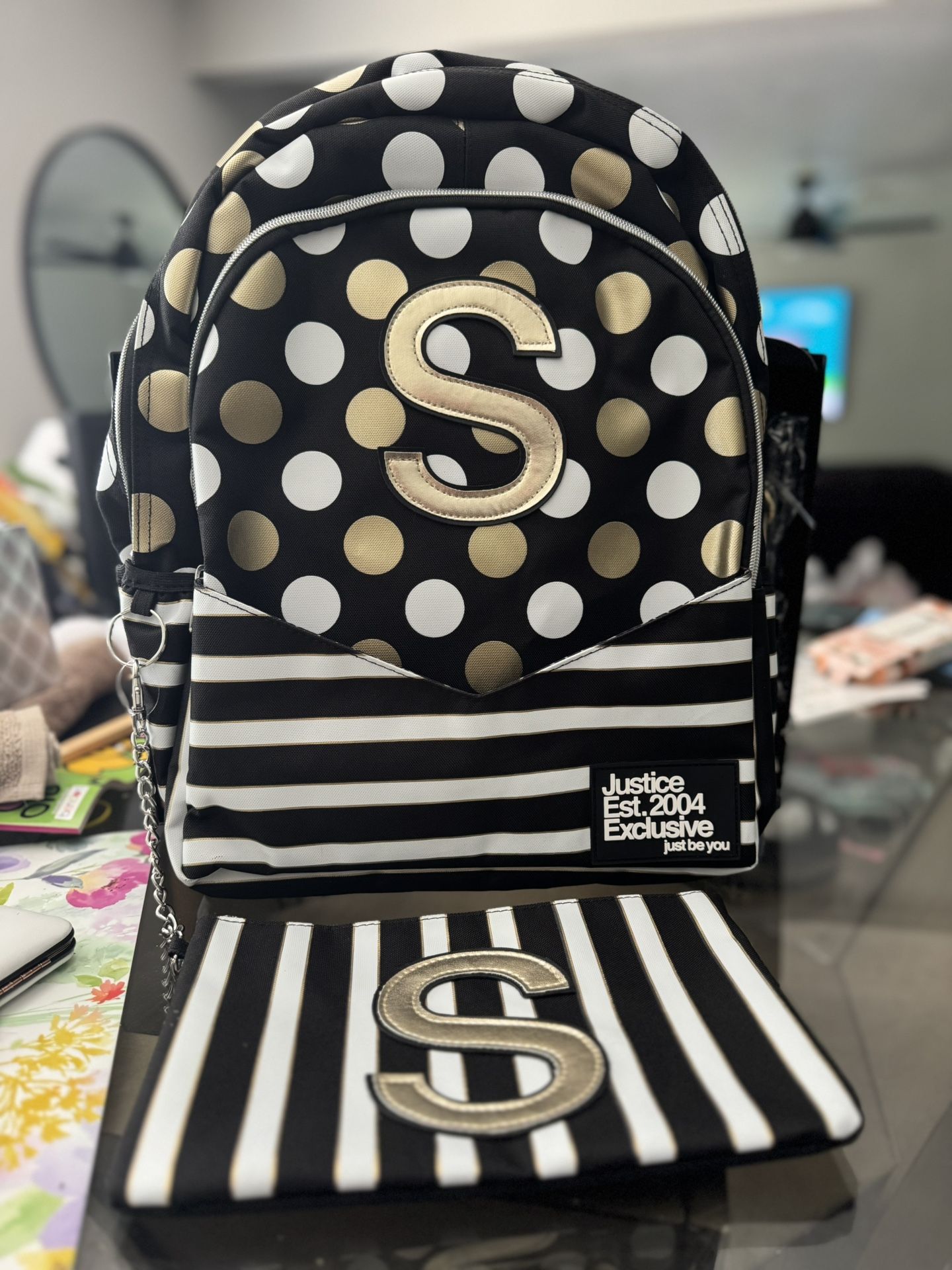 Justice Backpack With Detachable Wristlet