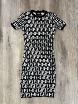 Fendi - monogram knit dress size small