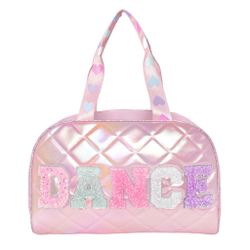 OMG Accessories Quilted Metallic ‘Dance' Duffle Bag