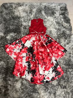 Size 7 girls dress red