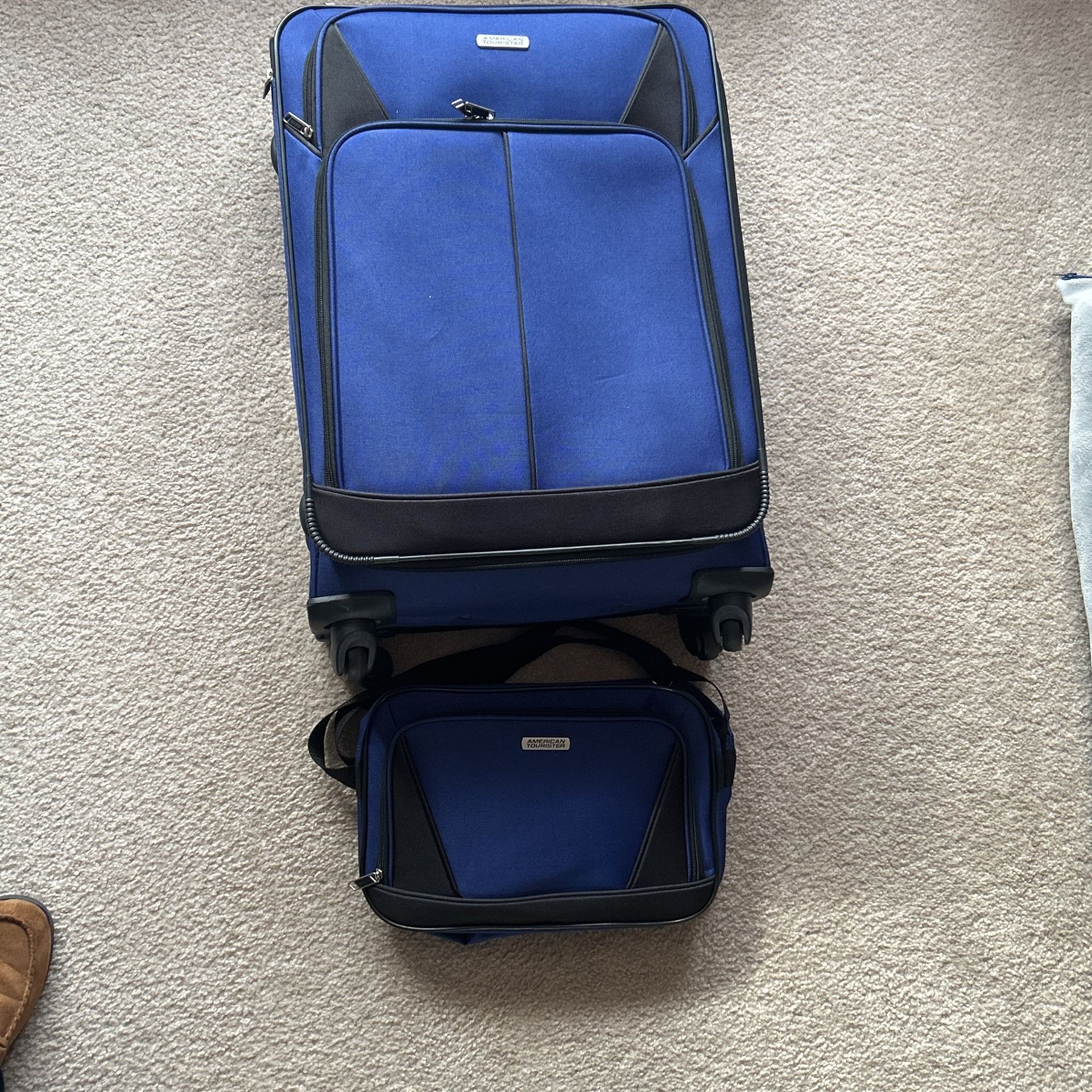 American Tourister 27” Soft Sided Suitcase with Matching Toiletries Bag