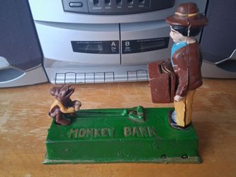 1920 antique monkey bank,  cast-iron