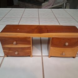 Vintage 1950's Salesman Sample Toy Wood Dresser Chest of Drawers Doll Size Vanity Trinket Box...asking $40.00