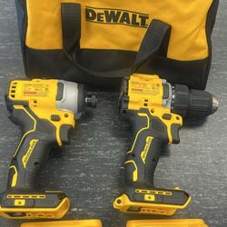 ATOMIC 20-Volt MAX Lithium-Ion Cordless Combo Kit (2-Tool) with (2) 2.0Ah Batteries, Charger and Bag