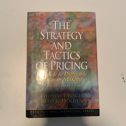 Strategy And Tactics Of Pricing 