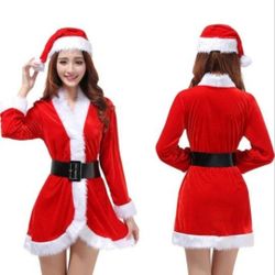 Women Xmas Santa Claus Costume Set