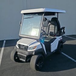 2026 BINTELLI BEYOND 4-PASSENGER NON-LIFTED STREET LEGAL LSV GOLF CART IN METALLIC WHITE W/ALL BLACK HIGH BACK SEATS