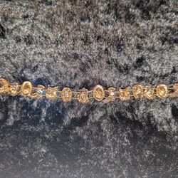 VNT NOS Western Gold Tone Sliding Charm Bracelet