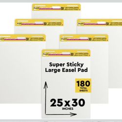 Post-it Super Sticky Easel Pad, 25x30 Inches, 30 Sheets/Pad, Self Stick Flip Chart Paper (I have 6)