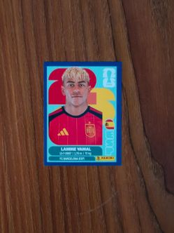 Lamine Yamal Blue Border Panini Sticker