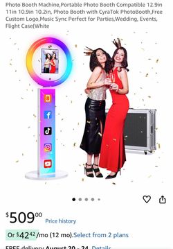 Portable Photo Booth Machine with Case - NEW
