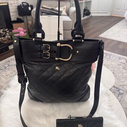 Hillgate Burberry Tote bag W/ matching wallet
