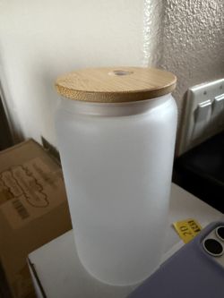 Frosted Glass Gas Can Cups 16oz