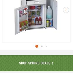 Mini Refrigerator in White, 30 in. Complete Compact Kitchen with 2-Burner Coils