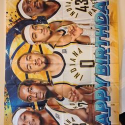 Pacers Happy Birthday Banner 3.5 x 5 Banner 