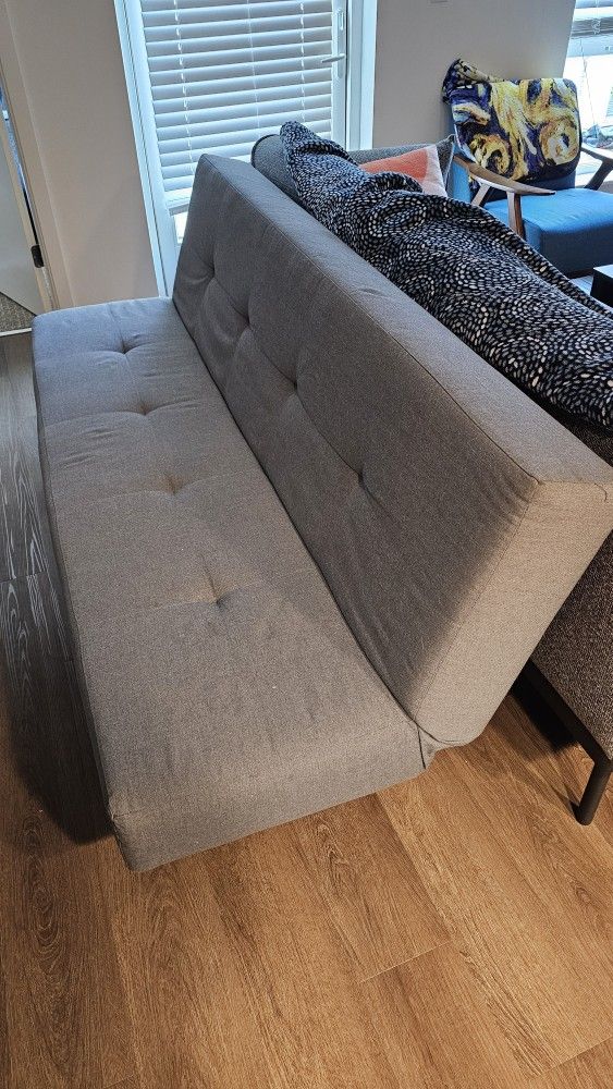 Gray Futon Sleeper Sofa
