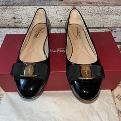 Ferragamo Varina Flats Shoes Woman Size 6.5 B