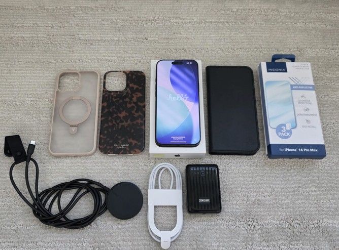 Unlocked Apple iPhone 16 Pro Max 256GB Titanium Black