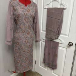 Pure Chiffon Full Work On It