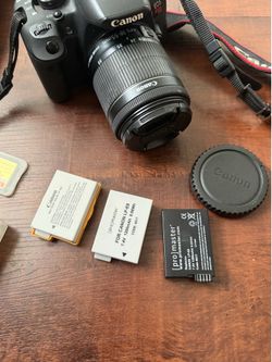 CANON T5i REBEL + SD CARDS + EXTRA BATTERIES