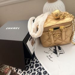 New with box & dust bag, Gold Crossbody mini