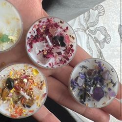 MANIFESTATION Rose Quartz + jasmin Candles 