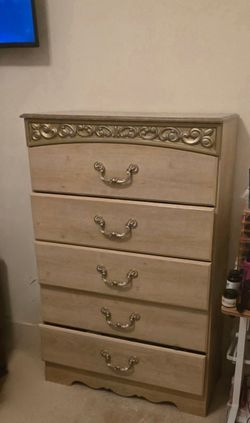 Queen Bed Frame & 5-Drawer Dresser