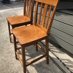 Wooden Bar Stools (2)