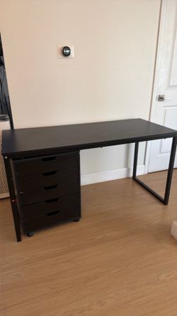IKEA desk with drawers espresso