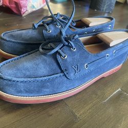 Suede Louis Vuitton Men's Boat Shoes Us 10 for Sale in San Antonio, TX -  OfferUp