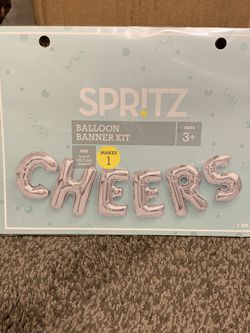 CHEERS balloon banner kit