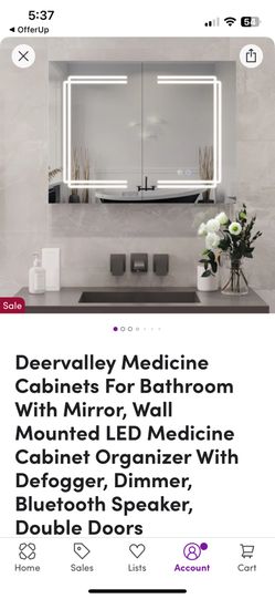 Medicine Cabinet With Bluetooth Speakers 