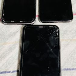 Make me A OFFER (3 iPhones) 11 Plus & X NOT BLACKLISTED CLEAN IMEI they Need New Screens THEY POWER UP