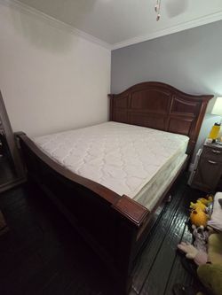 Solid Wood Cal King Bed Frame