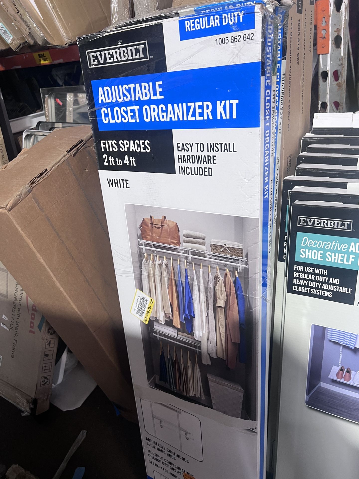 Closet Organizer . Rack And Hanger Pole