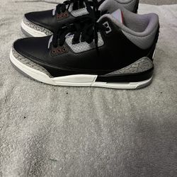 Size 5.5Y Boys Jordan 3 Retro Black Cement (2024) (GS)