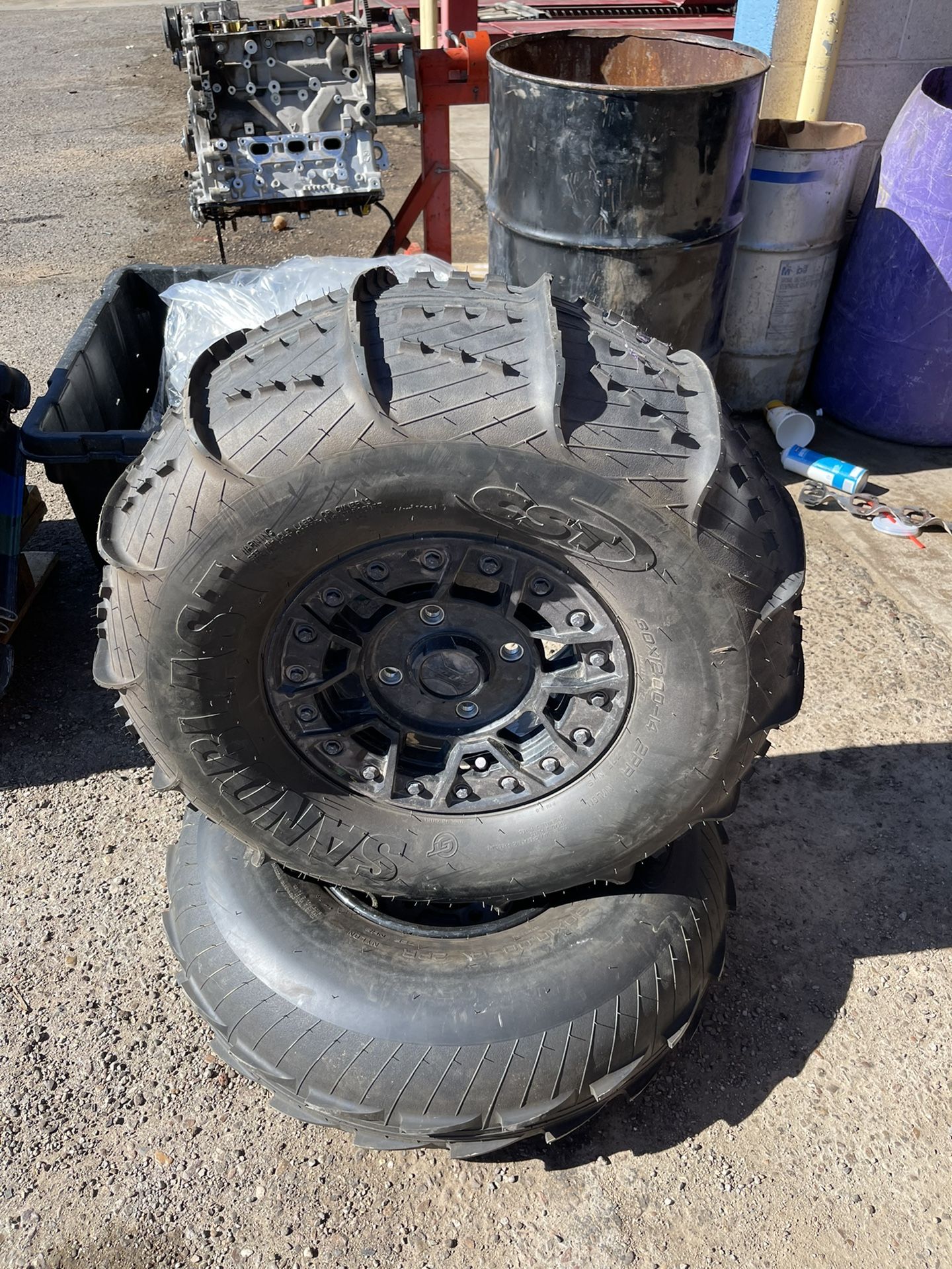 CST Sand Tires On Can Am Wheels 30x12-14
