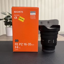 Sony FE PZ 16-35mm F4 G - Full-Frame Constant-Aperture Wide-Angle Power Zoom G Lens Black