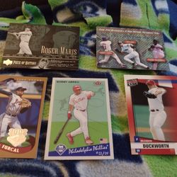 Vintage Cards Lot Of 5.  Sosa, Ichiro, Martinez.  Duckworth, Roger Maris, Bobby Abreu,Furcal.  See Below 