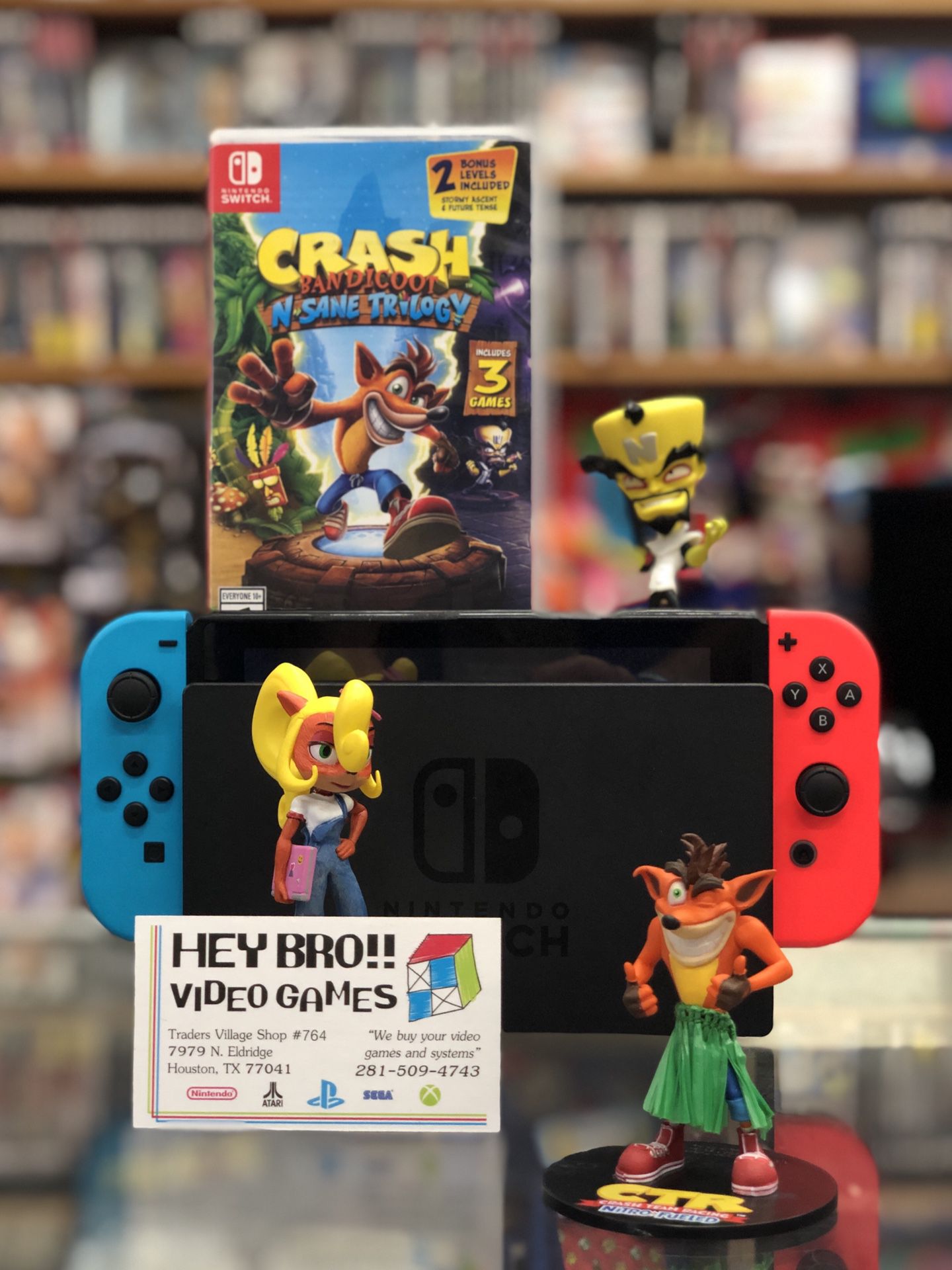 Nintendo Switch and Crash Bandicoot Trilogy- Layaway Available