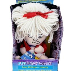 Vtg BIG BRAINY BABIES-George Washington -Stuffed Plush #1007 New  5½Tall Rare 
