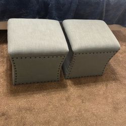 Two storage Ottomans 