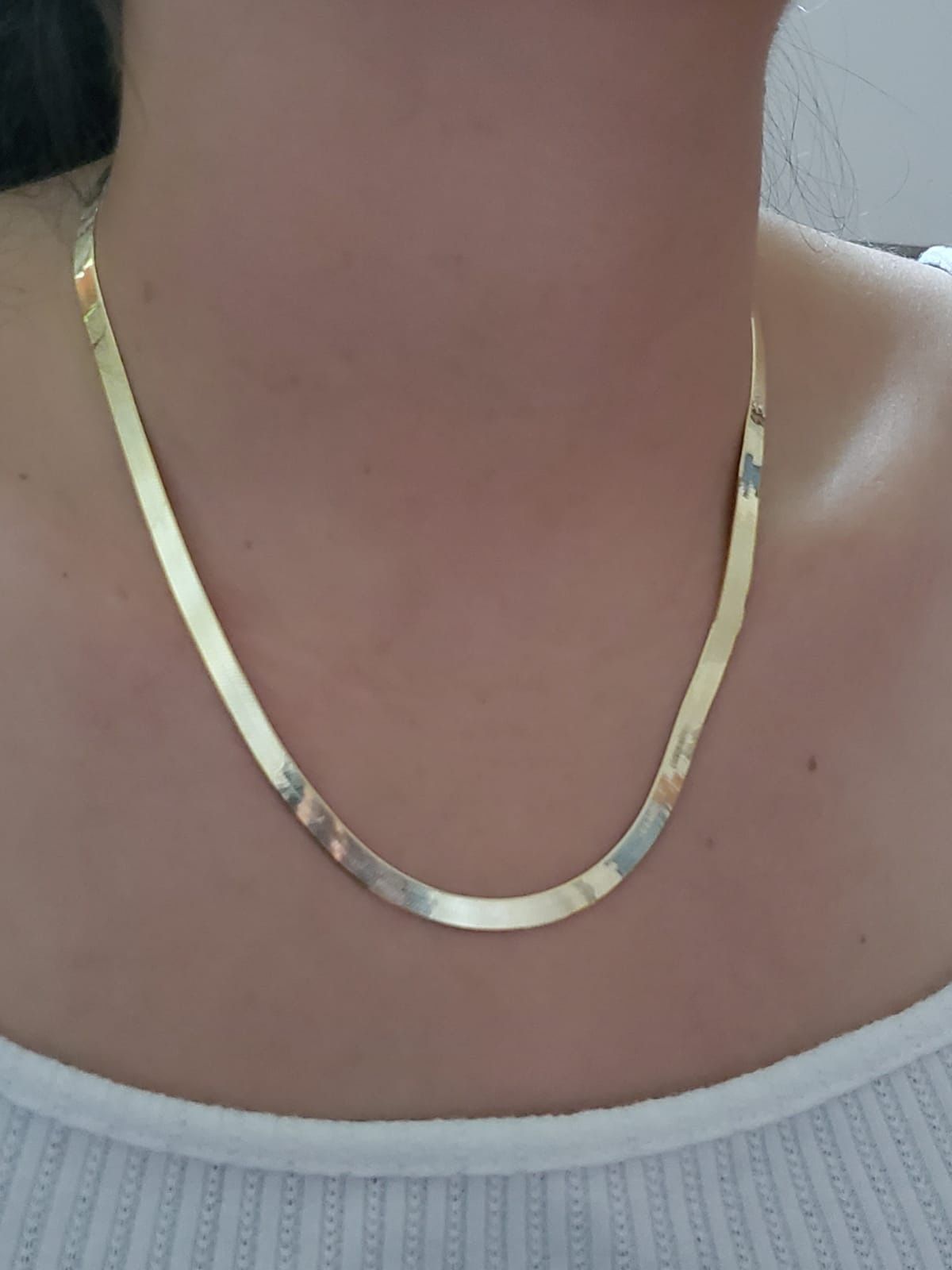 925 Sterling Silver Herringbone Necklace 18”