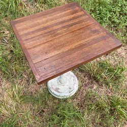 Small Vintage Wood Table 20" Tall