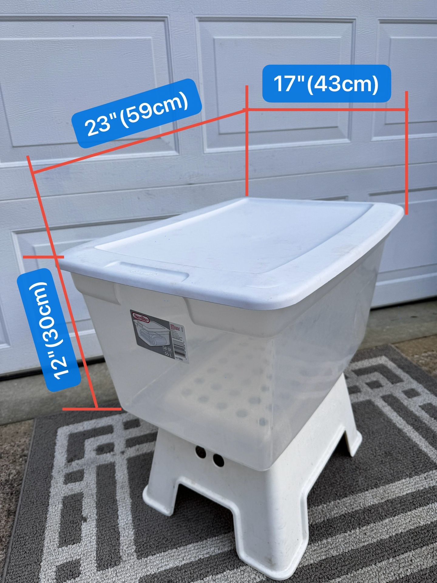 58 qt Sterilte® renowned brand storage box
