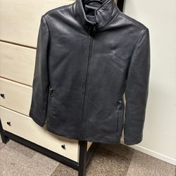 Marc New York Leather Jacket (Simple Zip)