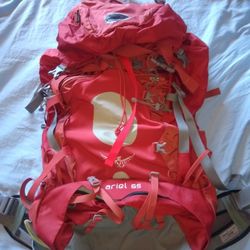 Osprey Backpack 65L Womens Small WS Ariel Hiking Camping Rei Bag Ultralight Gregory ULA Deuter Marmot Sierra Patagonia Columbia North Face Nemo Travel